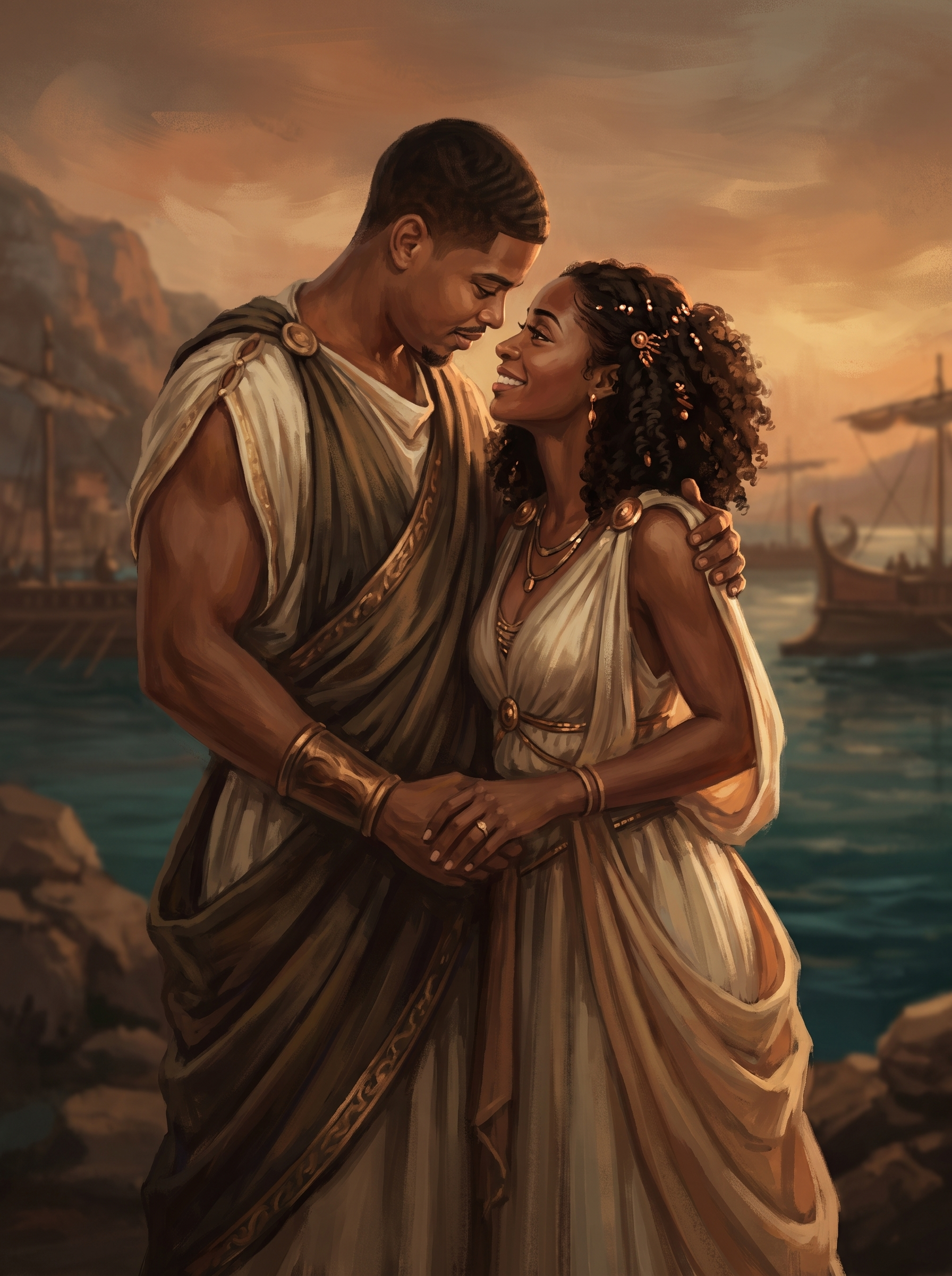Odyssey Epic — example AI-painted canvas portrait