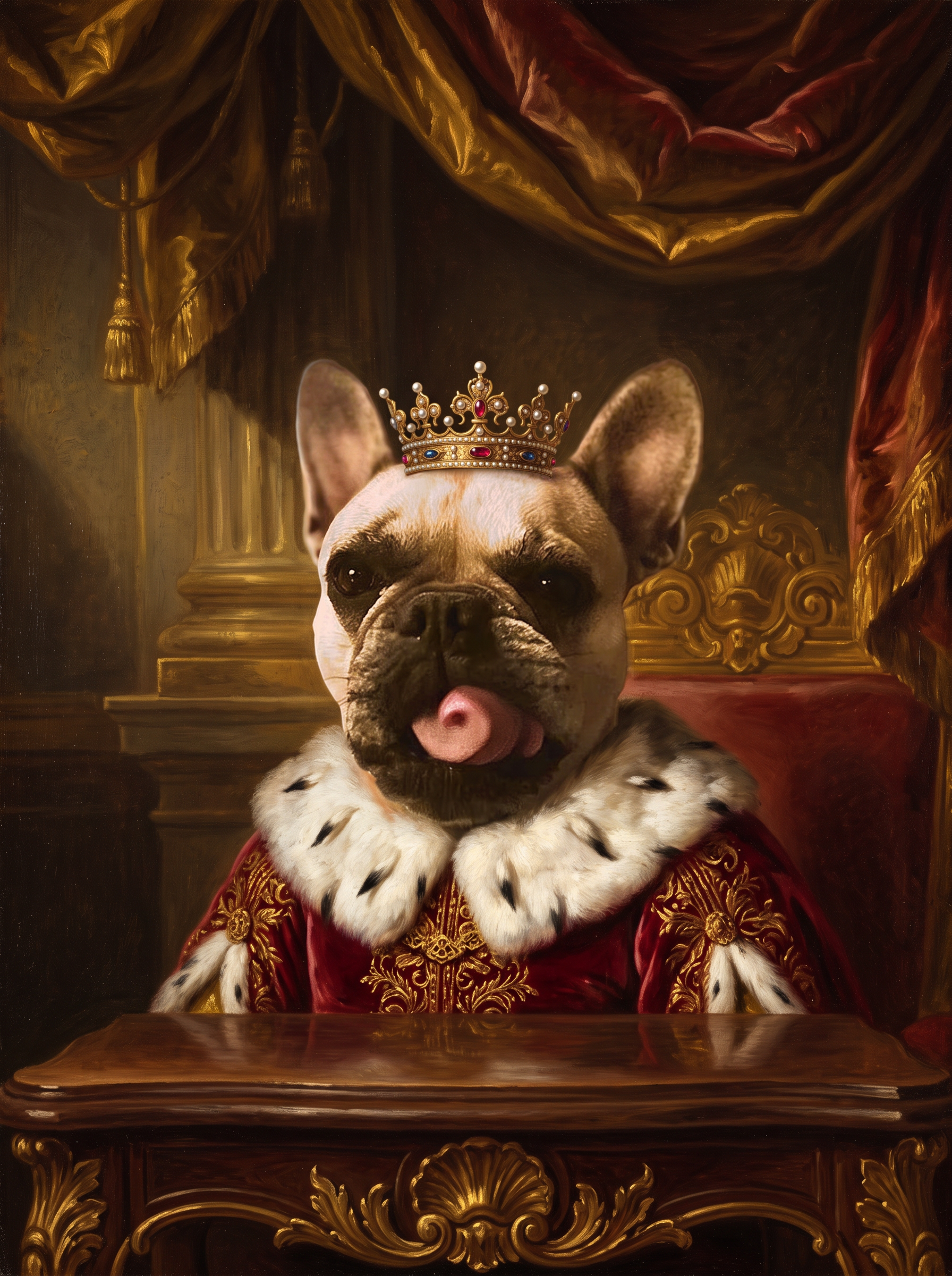 Royal Portrait — example AI-painted canvas portrait